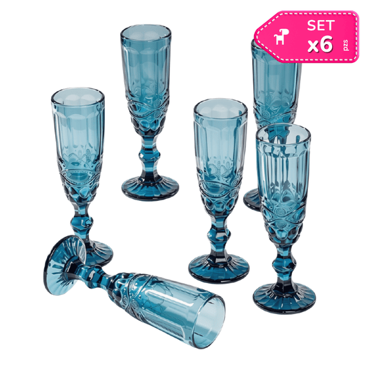 Set x6 Copas de Vidrio Largo 160 ml