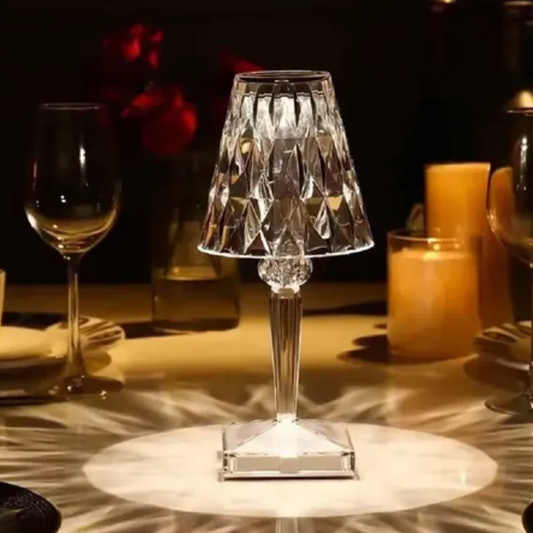 Lámpara de Mesa Inalámbrica Transparente LED