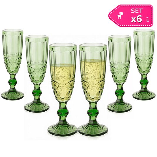 Set x6 Copas de Vidrio Largo 160 ml