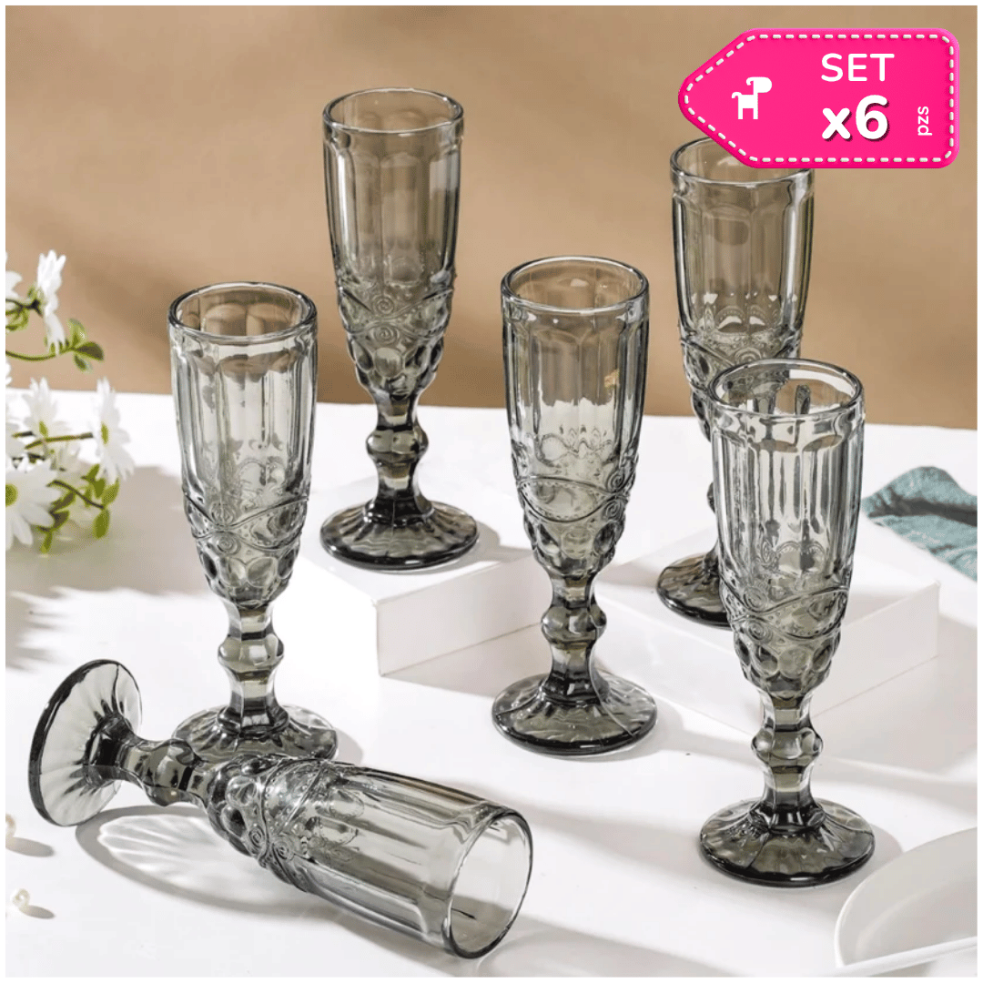 Set x6 Copas de Vidrio Largo 160 ml