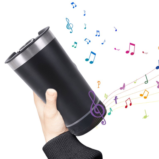Vaso Térmico 600 ml con Parlante Bluetooth
