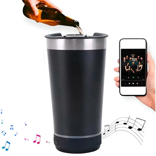 Vaso Térmico 600 ml con Parlante Bluetooth
