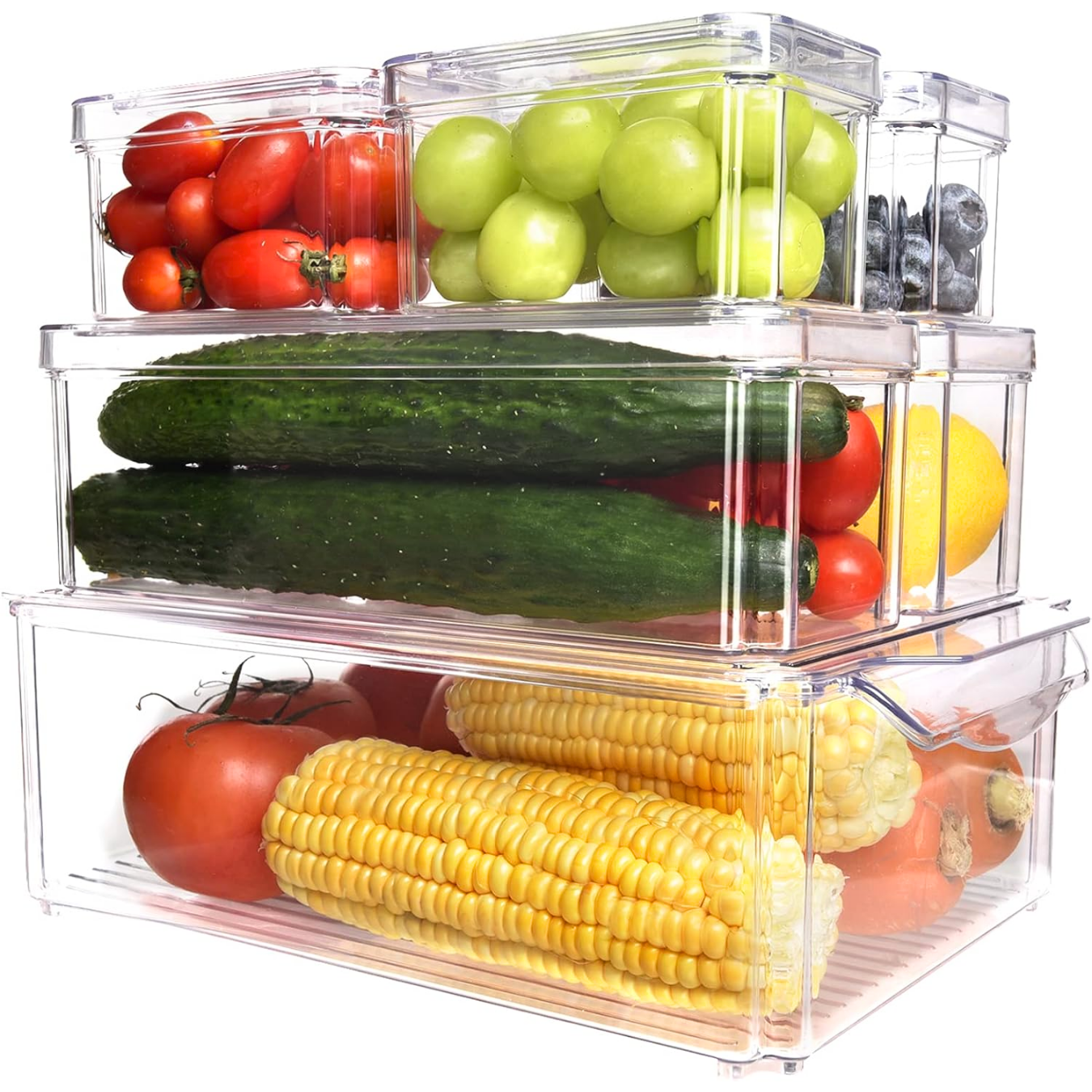 Set x7 Piezas Contenedores de Alimentos