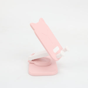 SOPORTE PARA TELEFONO GATO ROSADO