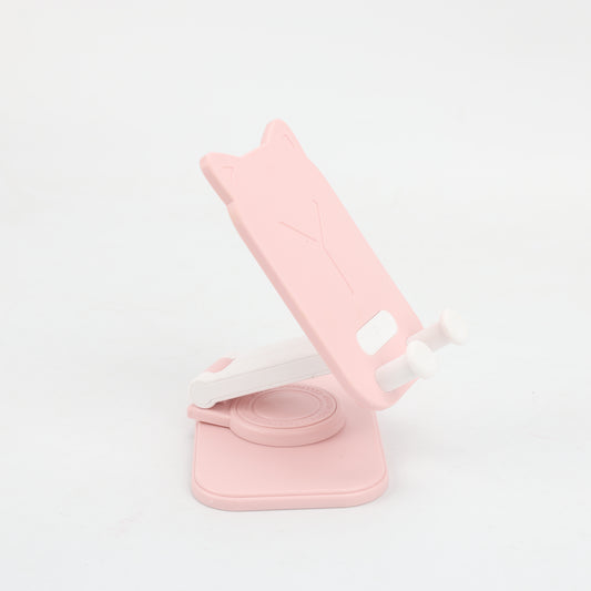 SOPORTE PARA TELEFONO GATO ROSADO
