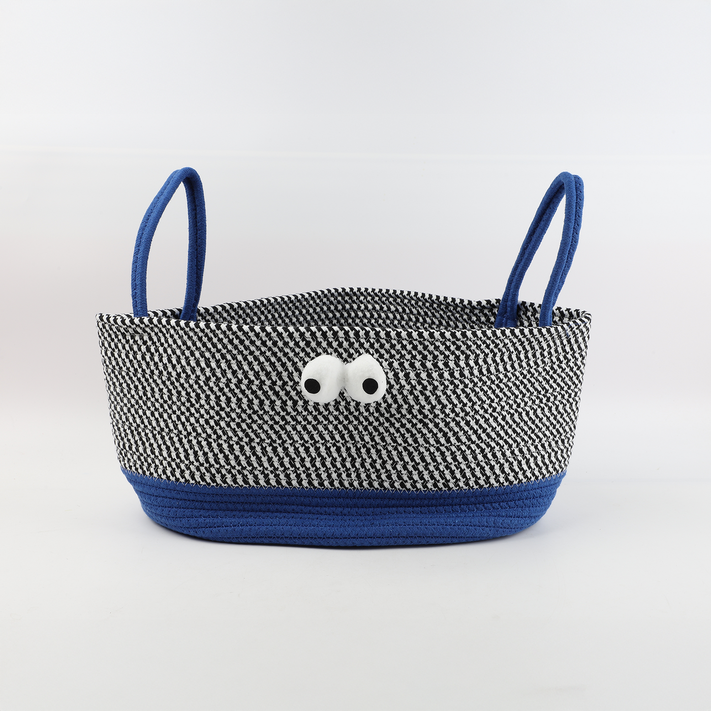 Canasto C/Asas Grande Azul-Gris 38*27*20Cm
