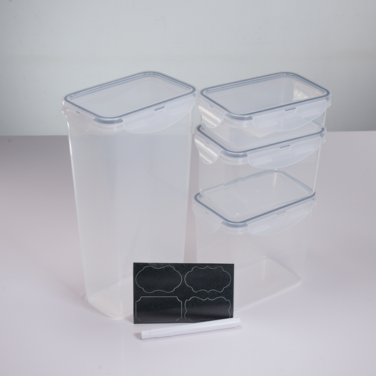 Set x4 Contenedores de Plástico con Stickers