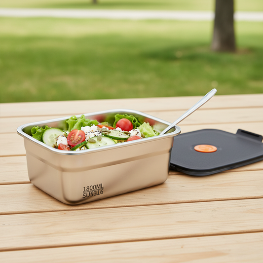 Set de 4 Contenedores de Acero Inoxidable