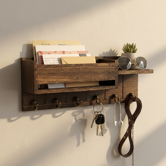 Repisa con 6 Percheros