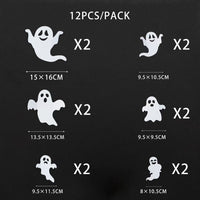 Set de 12 Piezas Decoracion Fantasma 3D