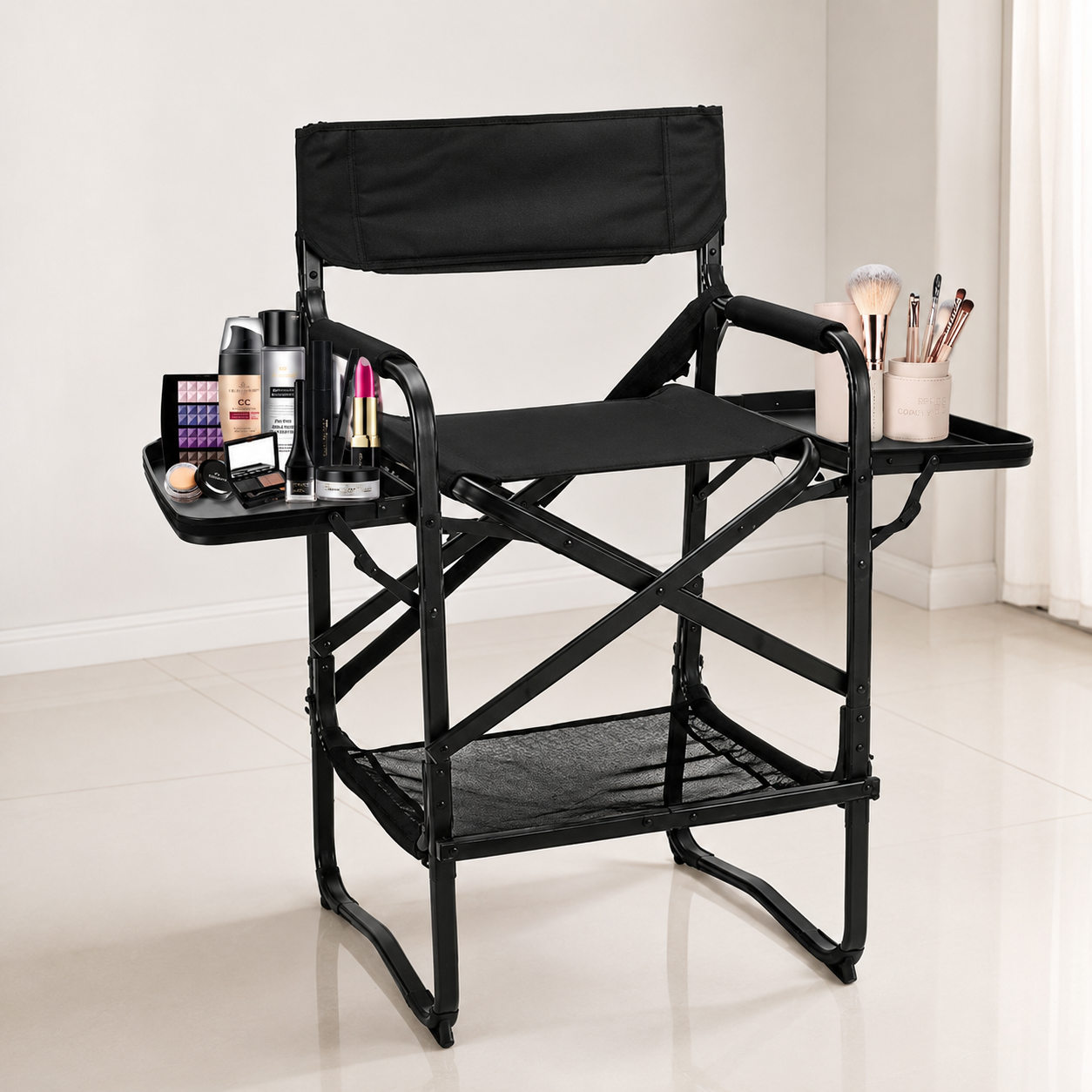 Silla de Maquillaje Profesional Plegable