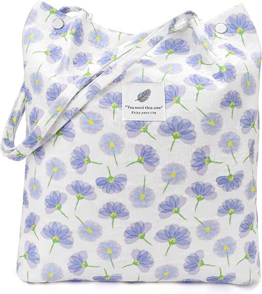 BOLSO DE LONA FLORES | LILA