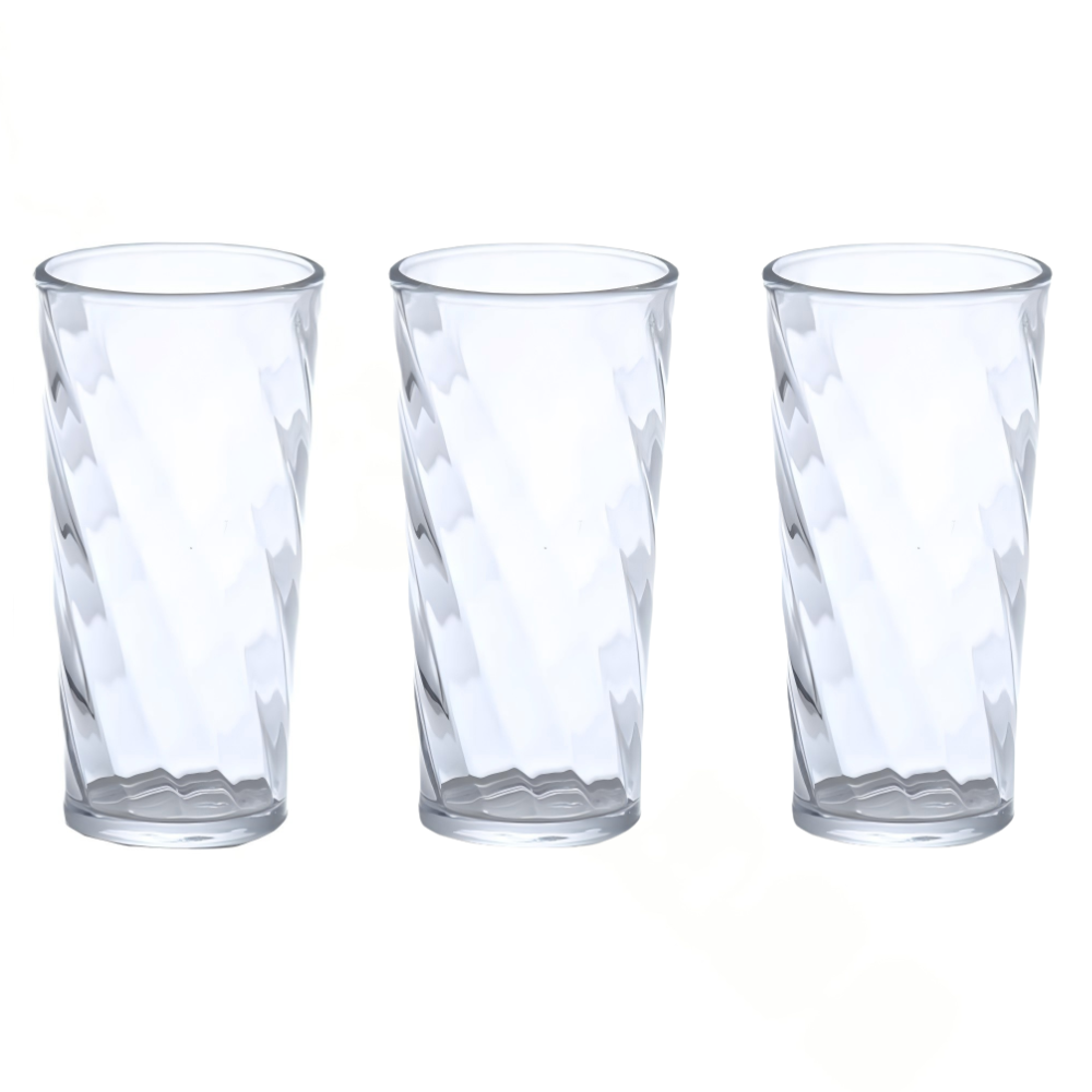 Juego de 3 vasos anillos 290ml