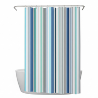Cortina De Baño 180*180Cm Rayas