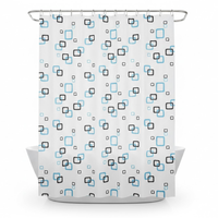 Cortina De Baño 180*180Cm Cuadros