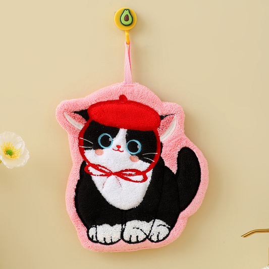 Toallita de Mano Gatito Negro
