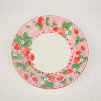 PLATO COMIDA CERAMICA FRESA  DIAM 28.5CM