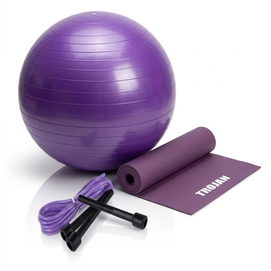 Set de Cuerda + Pelota de Pilates + Mat Morado