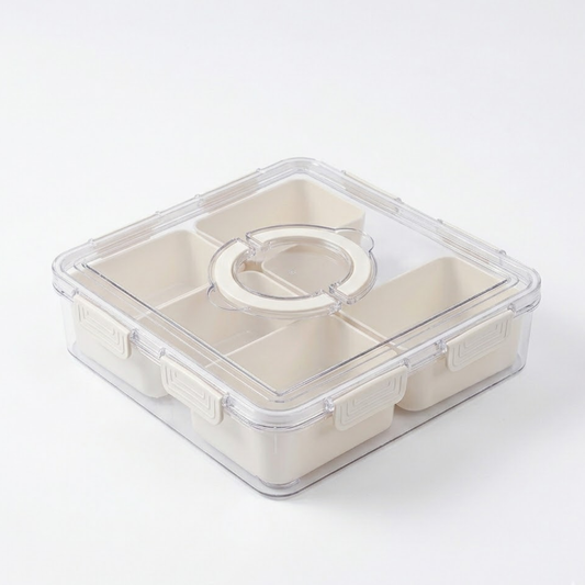 Contenedor de Alimentos con Tapa y 6 Divisiones