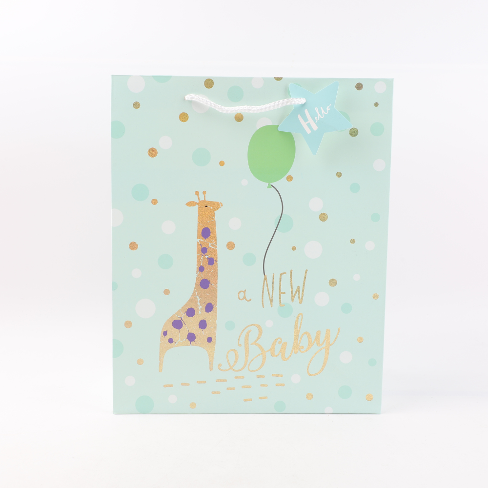 BOLSA DE REGALO BABY JIRAFA | CELESTE