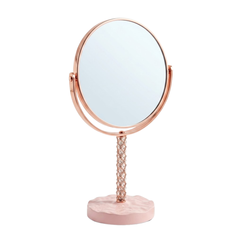 ESPEJO DE MESA ROSE GOLD 19.2 x 12 x 31.7 cm