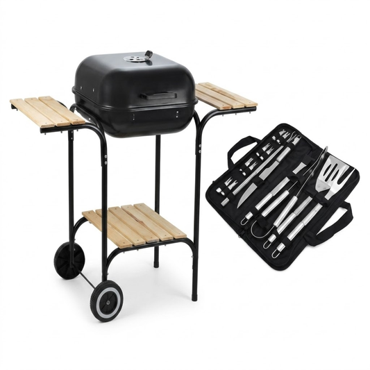 PARRILLA + ESTUCHE PARRILLERO 18 pzs