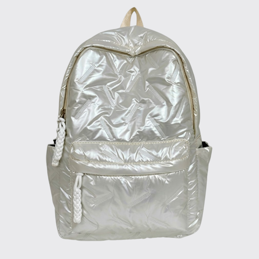 Mochila Tornasolada Mate Plateado