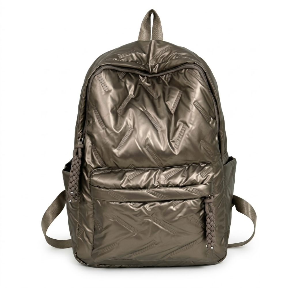 MOCHILA TORNASOLADA MATE DORADA