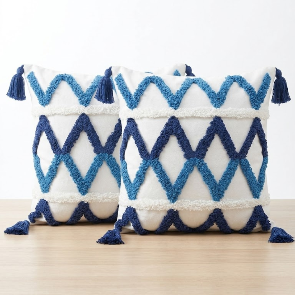 Set de 2 Cojines Celeste Azul