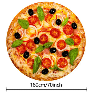 Manta Redonda Diseño Pizza