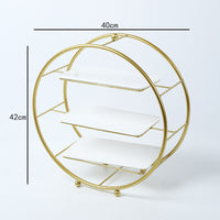 Soporte para Postres de 3 Niveles Dorado