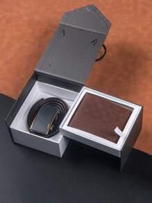SET DE REGALO BILLETERA/CORREA | MARRON