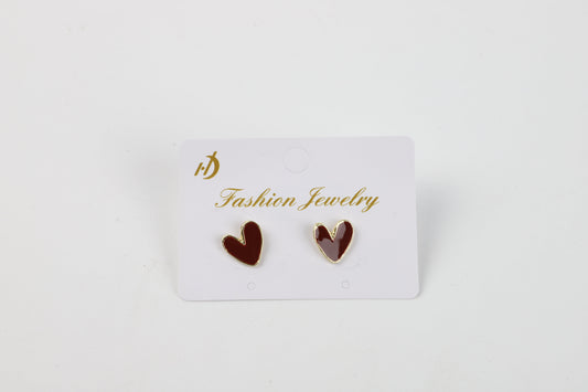 Aretes corazón Rojo