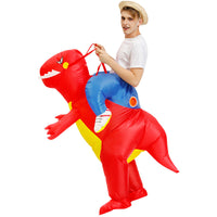 Disfraz inflable dinosaurio rojo L