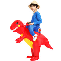 Disfraz inflable dinosaurio rojo M