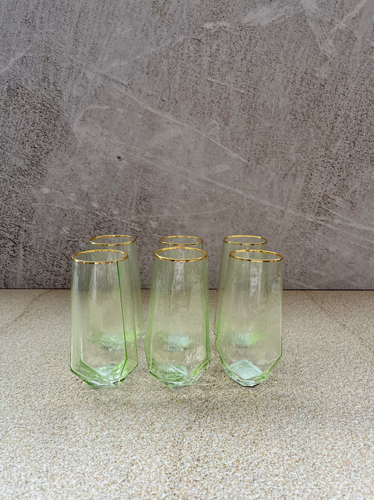 Set x 6 Vasos alto verde
