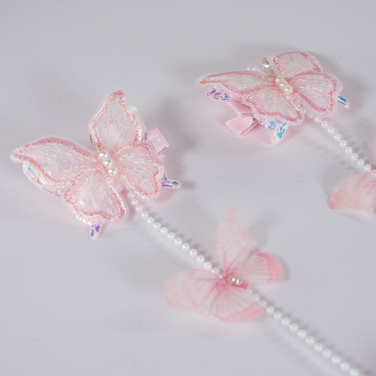 Set de 2 Ganchos de Mariposa | Rosado