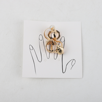 Set De 5 Anillos Dorados