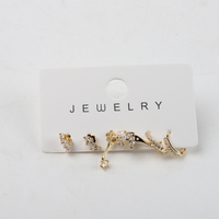 Set De 6 Aretes Con Strass