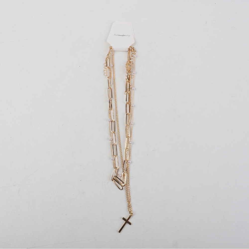 Set De 3 Collares Con Dije Cruz
