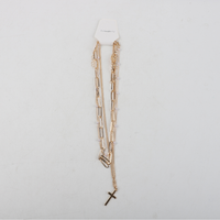 Set De 3 Collares Con Dije Cruz