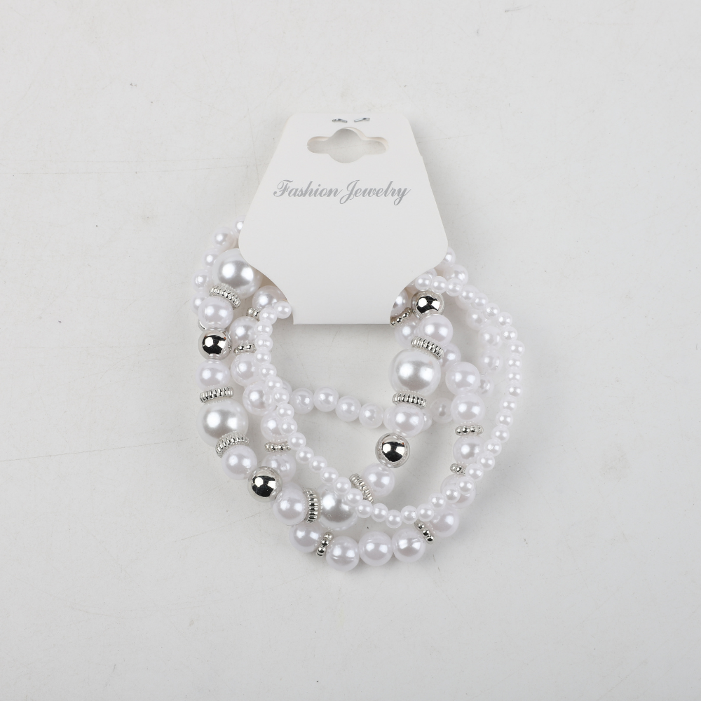 Set De 4 Pulseras Blancas