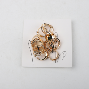 Set De 25 Anillos Dorados Diseños Varios