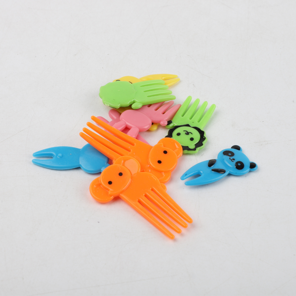 Set De 10 Tenedores De Fruta Animalitos