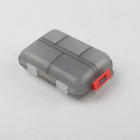 Pastillero Organizador Gris/Rojo