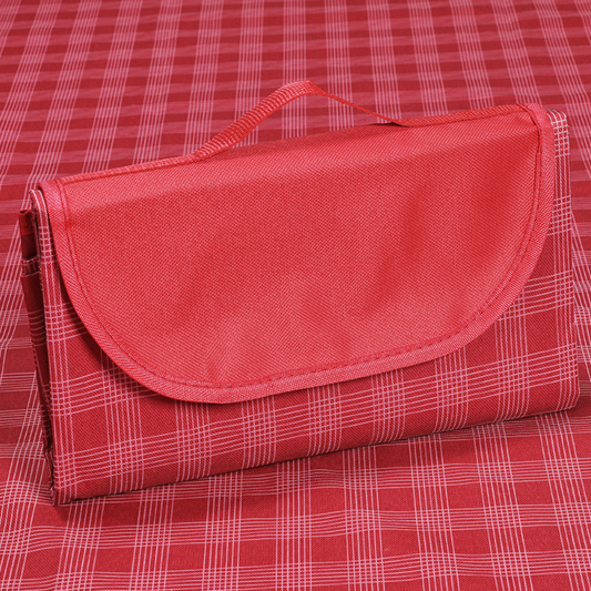 Mat De Picnic Cuadros Rojo 150X200Cm