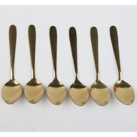 Set De 6 Cucharitas Doradas