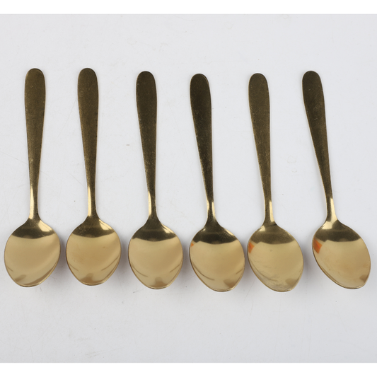 Set De 6 Cucharitas Doradas
