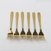 Set De 6 Tenedores Dorados