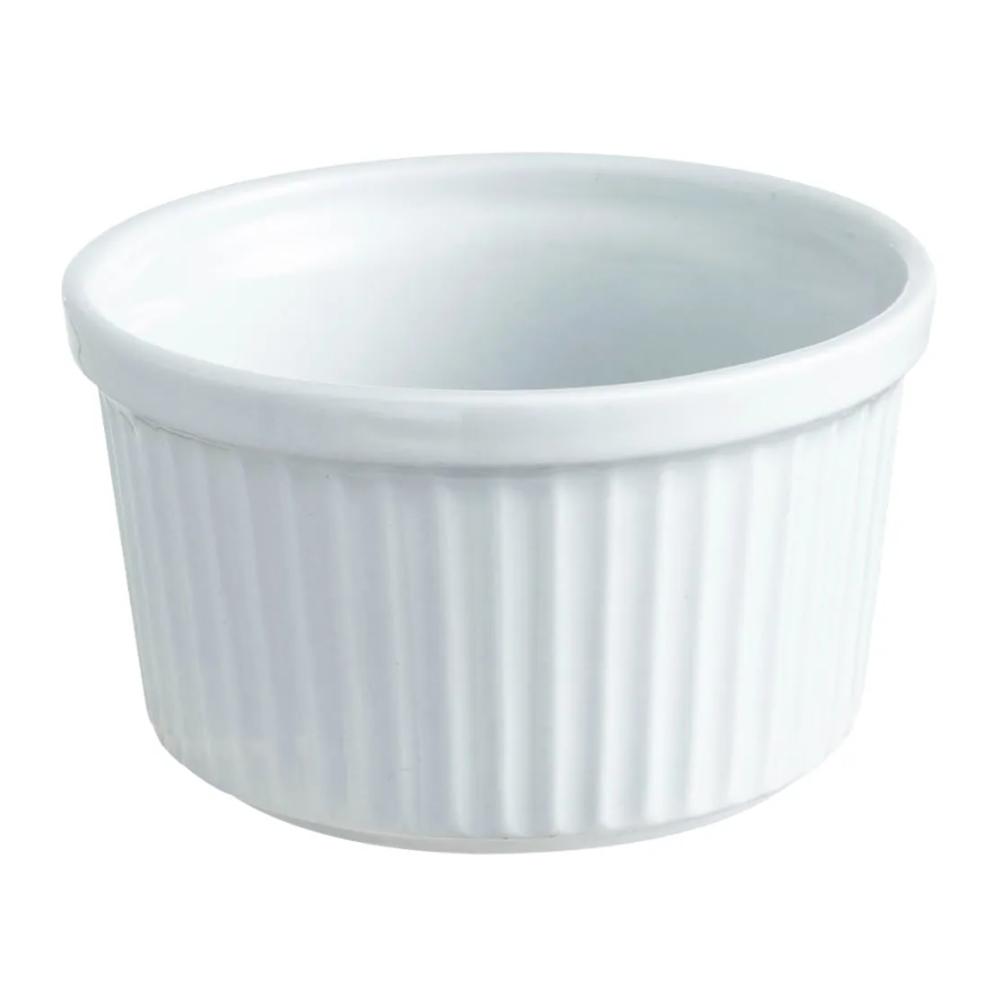 Molde de cerámica blanca para souffle